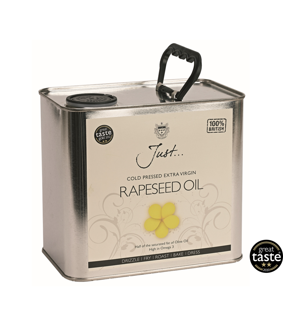 Just Cold Pressed Rapeseed Oil 2.5 Litre Tin (Pack of 1)