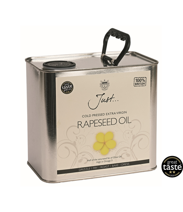 Just Cold Pressed Rapeseed Oil 2.5 Litre Tin (Pack of 1)