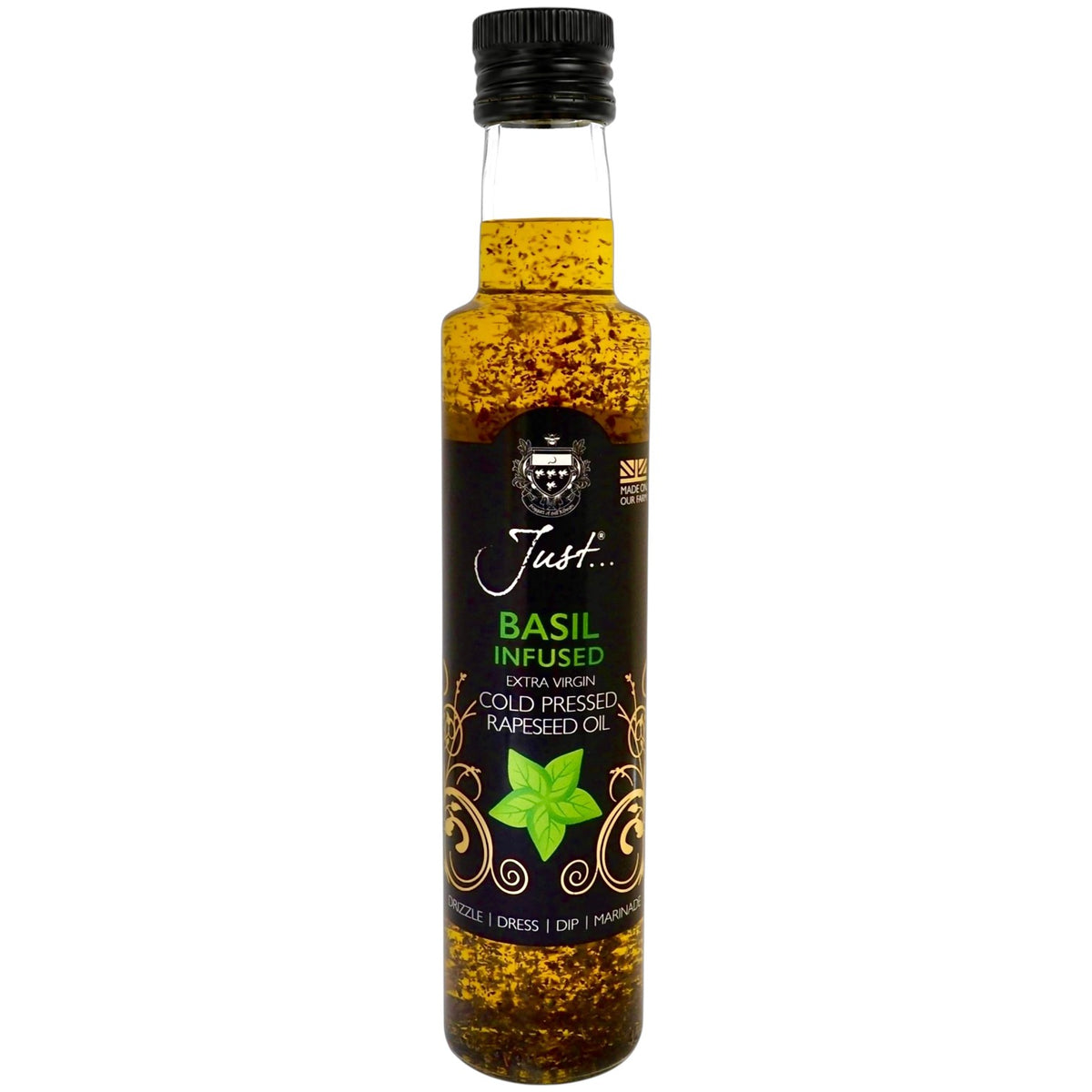 Just Basil Infused Cold Pressed Rapeseed Oil 250ml (Case of 6)