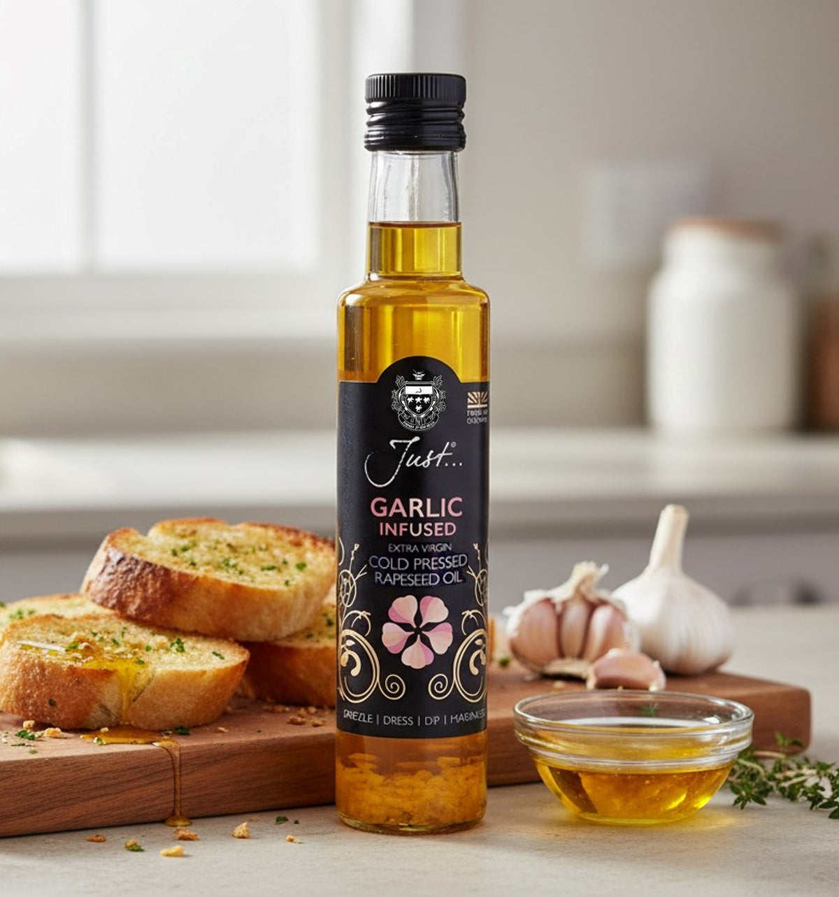 Just Garlic Infused Cold Pressed Rapeseed Oil 250ml (Case of 6)