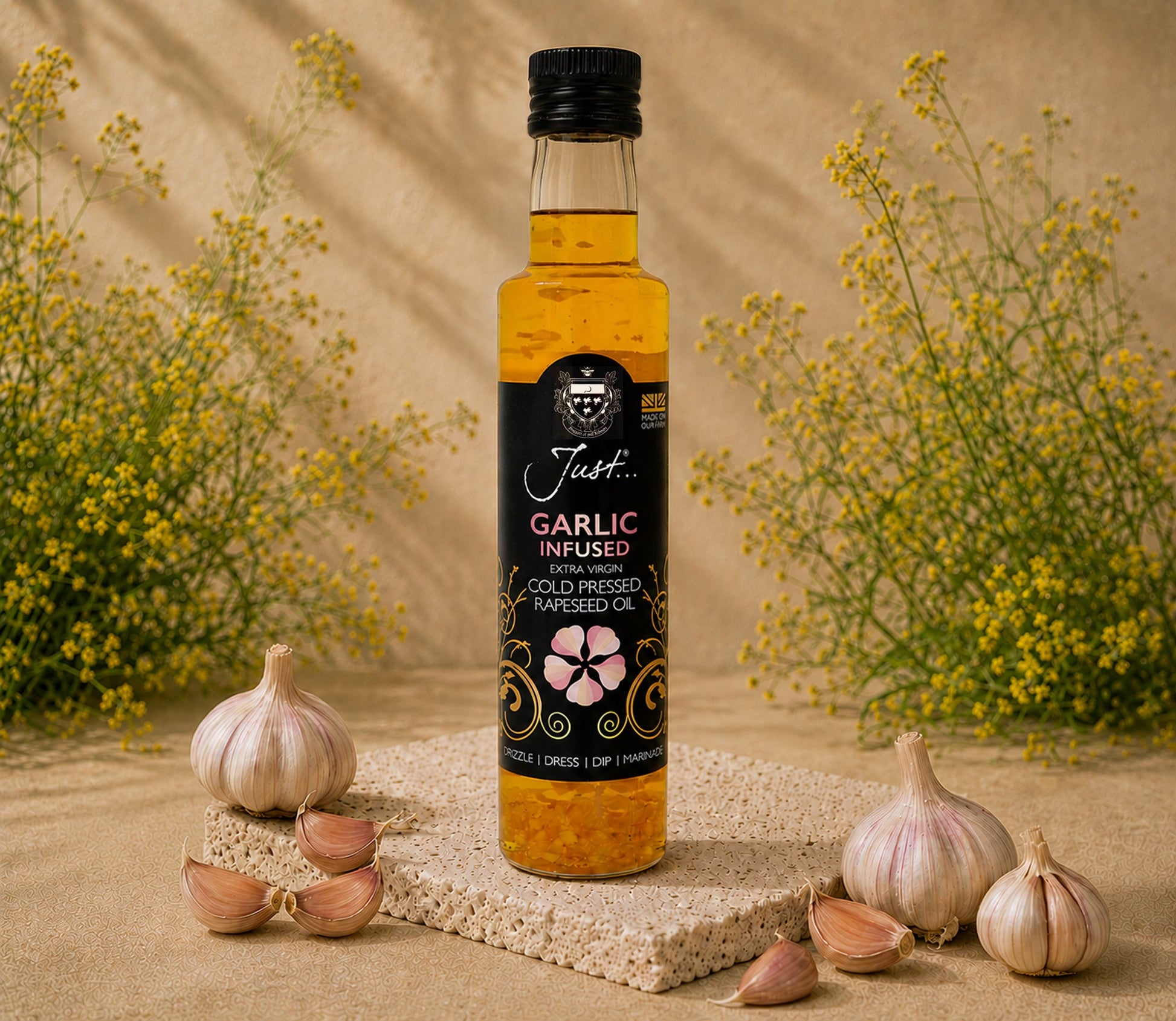 Garlic Infused Cold-Pressed Rapeseed Oil 250ml