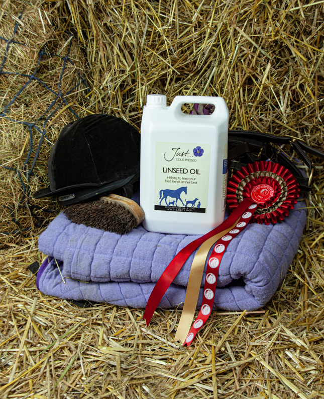 Just Cold Pressed Linseed (Flax) Oil - Natural Supplement for Horses, Dogs and Cats 5 Litre