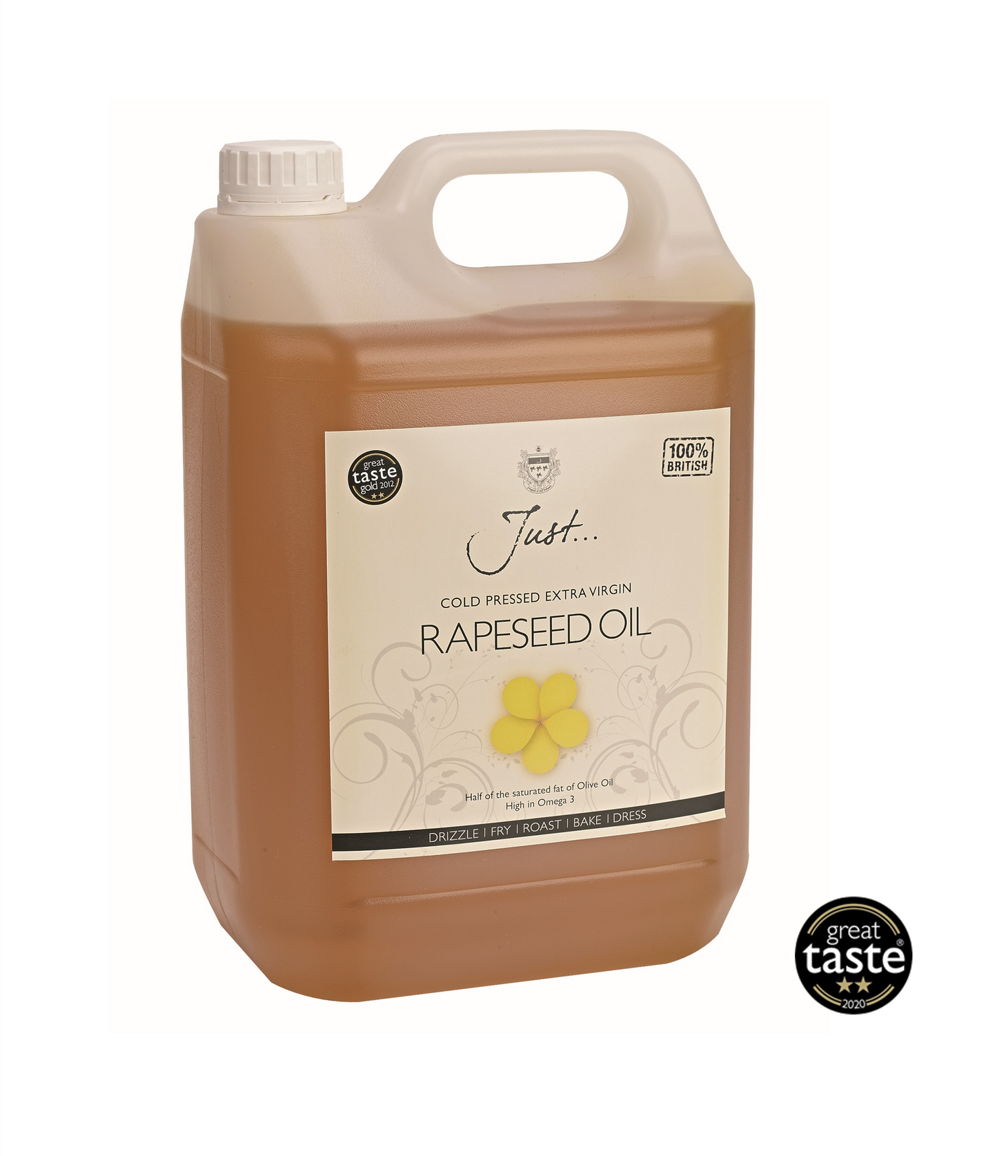 Just Cold Pressed Rapeseed Oil 5 Litre (Pack of 1)